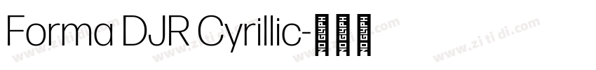 Forma DJR Cyrillic字体转换 Forma DJR Cyrillic字体转换
